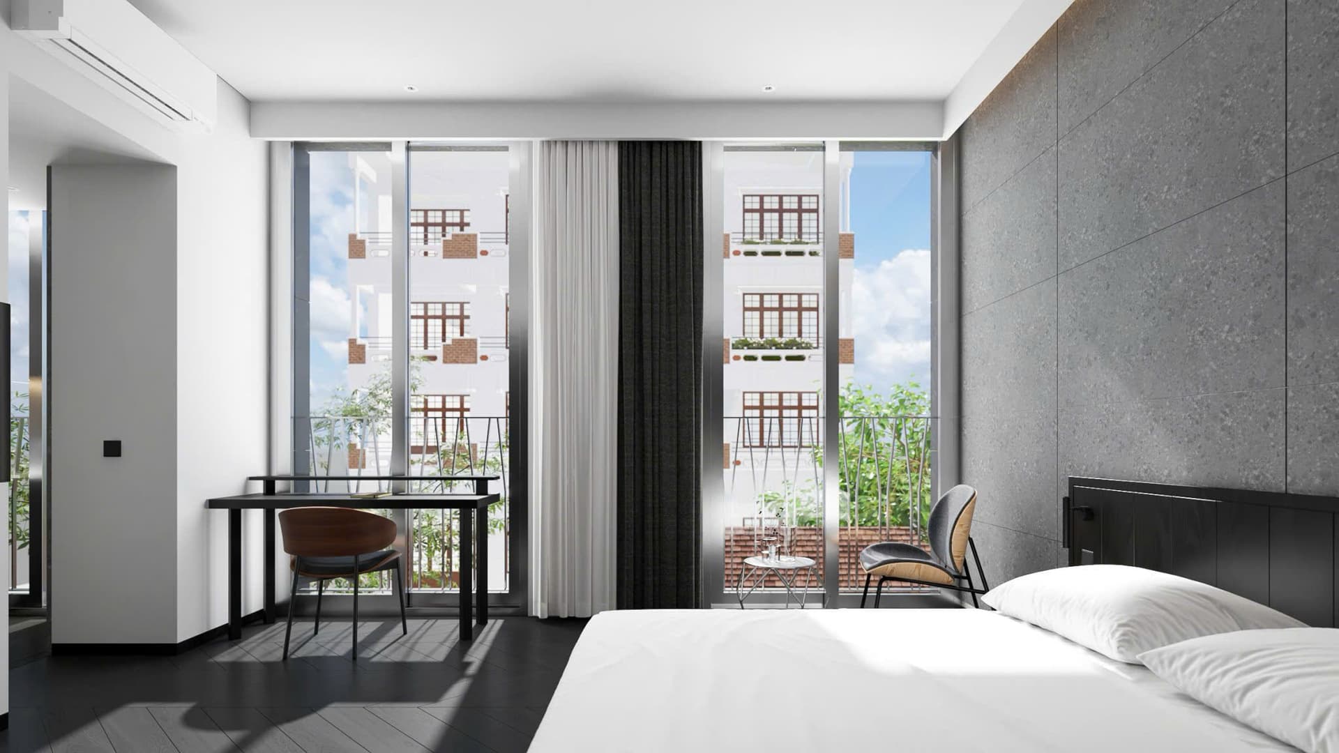 Thiết kế nội thất phòng ngủ phong cách tối giản